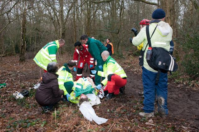 MA1D3018.jpg - Sussex Air Ambulance attend accident at cyclocross bike race at Walstead School, near Lindfield.